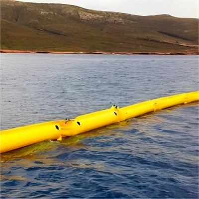 PVC Floating Barrier Foam Rubber Oil Containment Boom Op maat gemaakte containerpoorten/meren/offshore olieboom