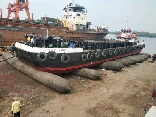 Maritieme rubber lifting rescue opblaasbare luchtballon airbag voor de lancering van het schip