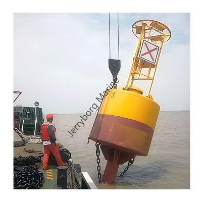 Marine offshore stalen bakenboei voor navigatie met zonlicht