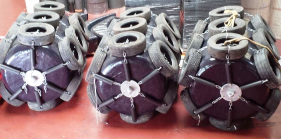 Vervaardiging Polyurethane EVA-schuim gevulde fender voor boot en jacht gebruikt voor van schip tot schip