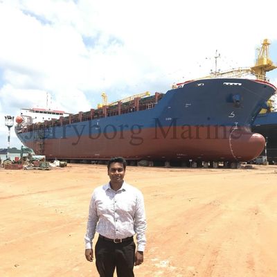 1.2m*12m Schip die Opblaasbare Marine Rubber Airbags lanceren